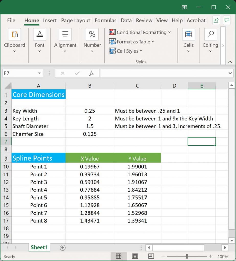 Excel Tabanlı Tasarım